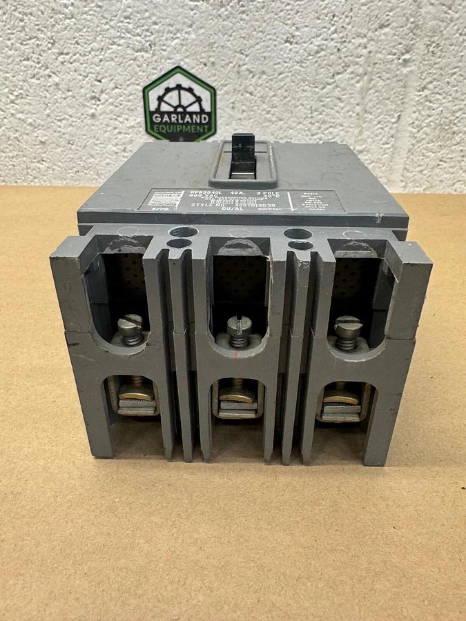 Used Westinghouse HFB3040L Circuit Protector, 40 A, 3 Pole, 600 VAC