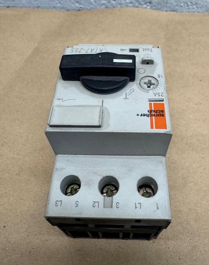 Used Sprecher + Schuh KTA7-25S-25A Manual Motor Protector