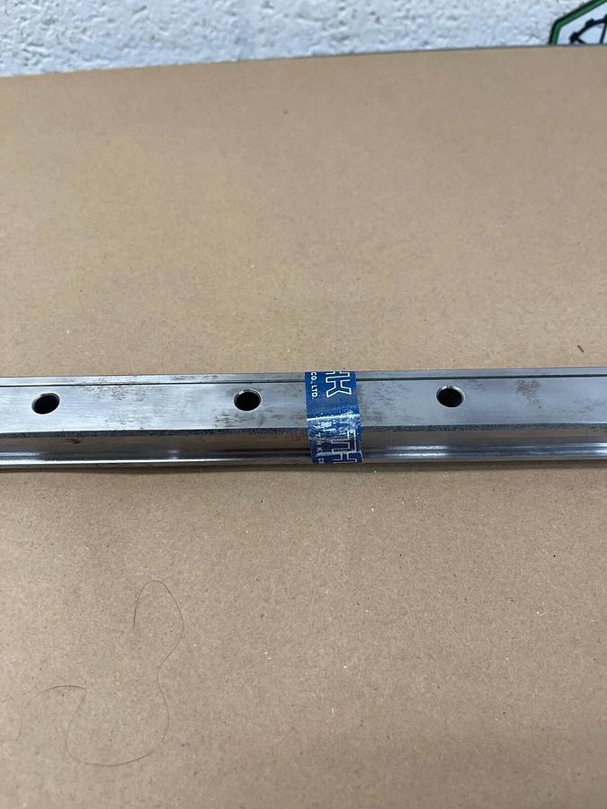 Used THK Caged Ball Linear Motion Guide Rail, 29 7/8” Long, 7/8” Wide