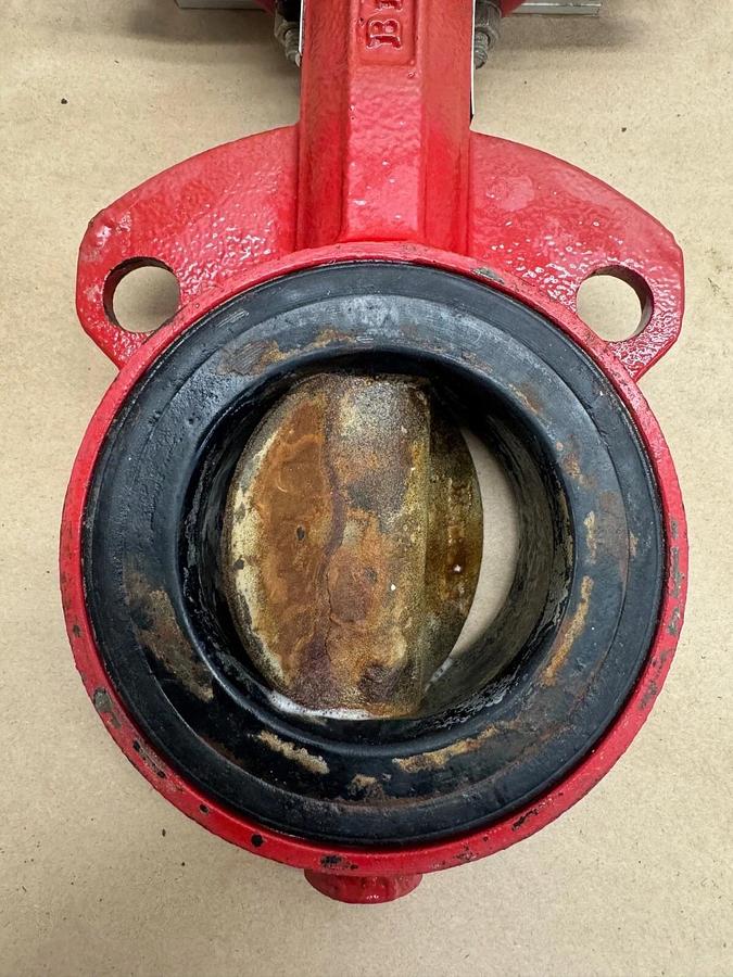 Used Bray 92-0830-11305-532 Double Acting Pneumatic Valve, 3” 2 Bolt Butterfly Valve