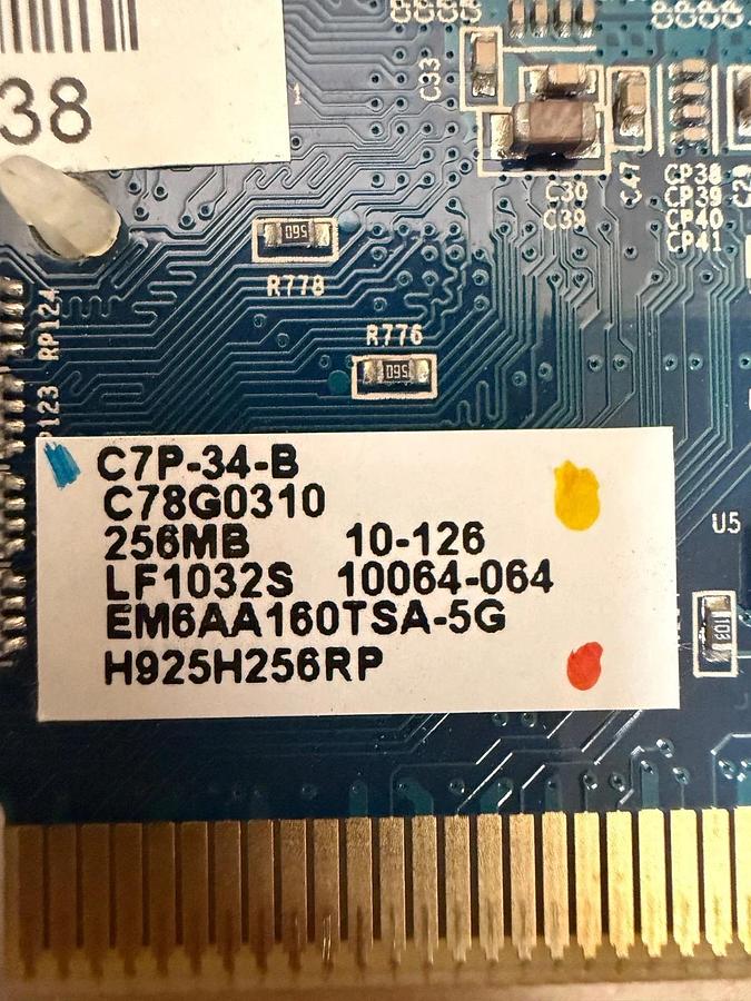 Used ASL C7P-34-B 256MB GPU