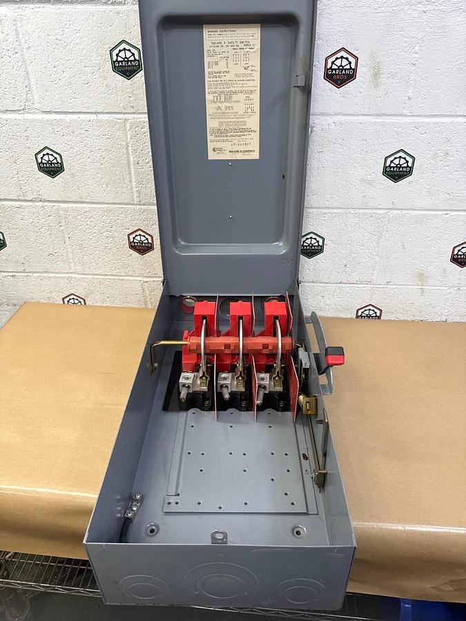 Used Square D HU-364-RB 200A Heavy Duty Safety Switch, 600V
