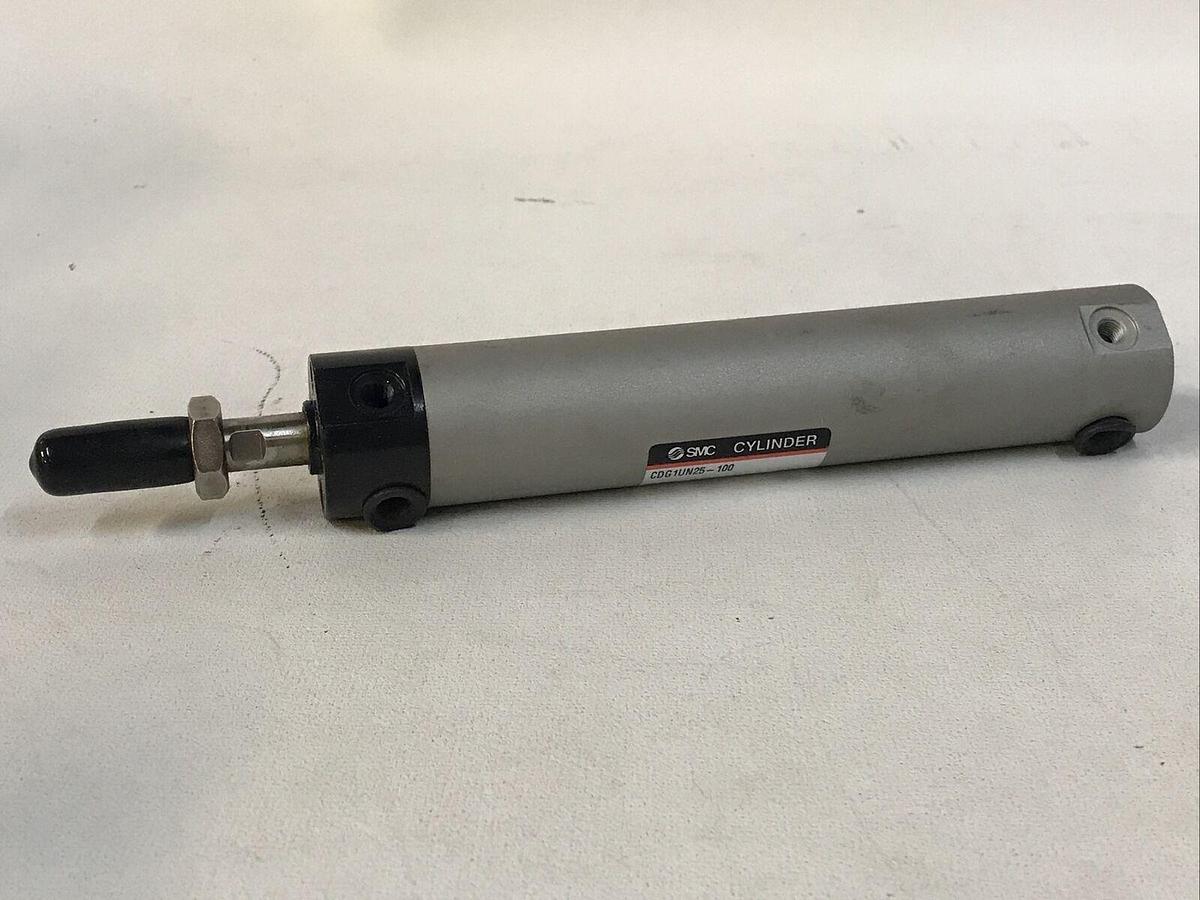Used SMC CDG1BA50-400 Air Cylinder, Single Rod, 145 PSI, Max Press 1.00 MPa