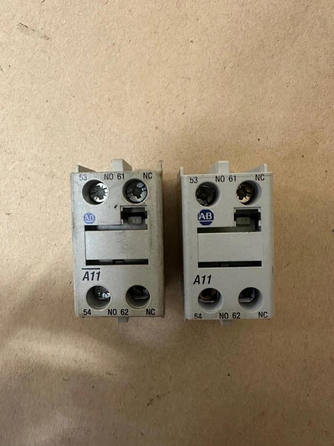 Used Allen Bradley 100-F Lot of 2, Ser A & Ser B Auxiliary Contact Blocks