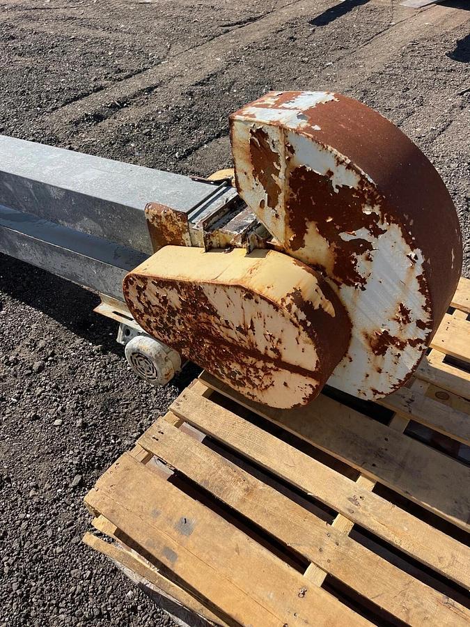 Used Carbon Steel Twin Trunk Bucket Elevator with Baldor 1HP at 1725RPM Motor