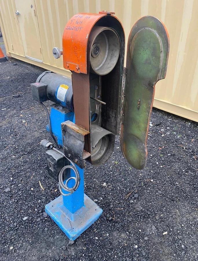 Used 4” Pedestal Belt Sander w/ Baldor Motor 3HP at 3460RPM, 3 Phase, 230/460V