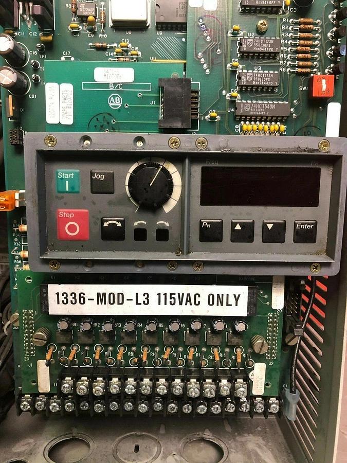 Used Allen Bradley 1336-BO1O-EAD-FA2-L3 Adjustable Frequency AC Drive, Series A