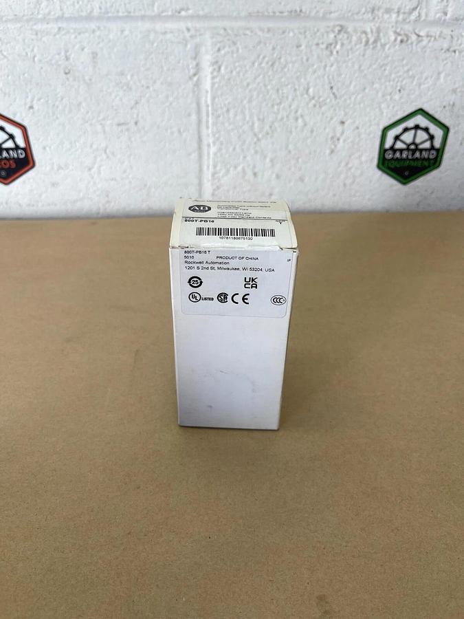 Used Allen-Bradley 800T-PB16, 30mm Momentary Push Button, Ser T, 120V AC, 50/60Hz
