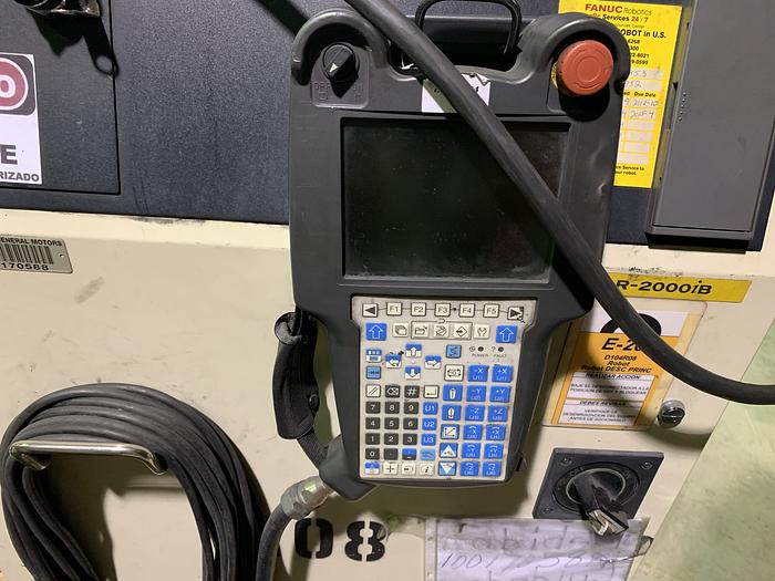 Used FANUC R2000iB/210F 210KG X 2655MM REACH 6 AXIS CNC ROBOT W/R30iA CONTROLS WITH ARO SERVO GUN