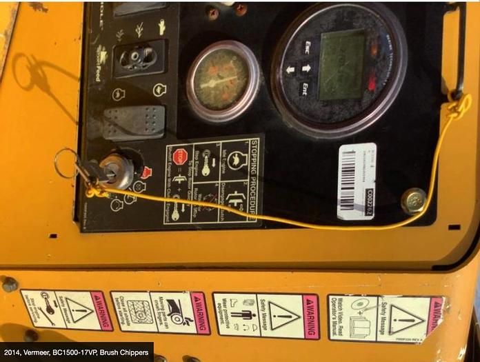 Used 2014 Vermeer BC1500-17VP Brush Chipper