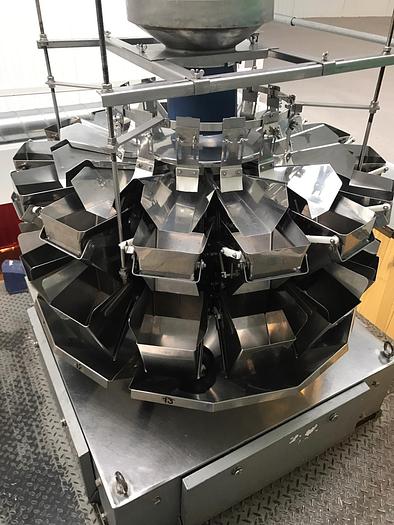 Used ISHIDA 14-HEAD WEIGHER WITH BOSCH VFFS BAGGER
