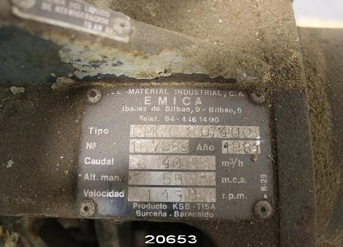 Used Emica CPK/C 80/400 Pump, 3x5x13 #20653
