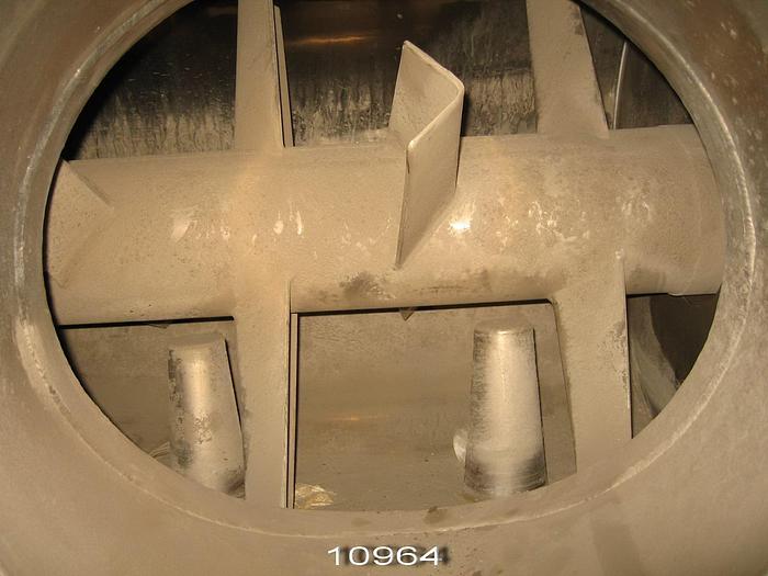Used Impco 500 Single Shaft Mixer, 24" Inlet And Outlet, 92" Long Body, Side Discharge #10964