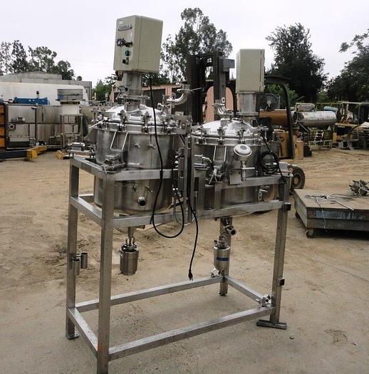 Used Tank, 30 Gallon, 316L Stainless Steel, Agitated, 50 PSI, DCI, DT/DB (2) #S741883
