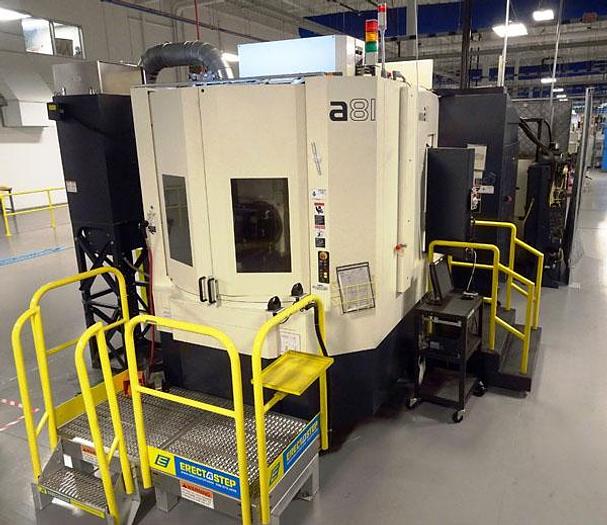 Used 3112, Makino, A81, 4 Axis CNC Horizontal Machining Center, 2012