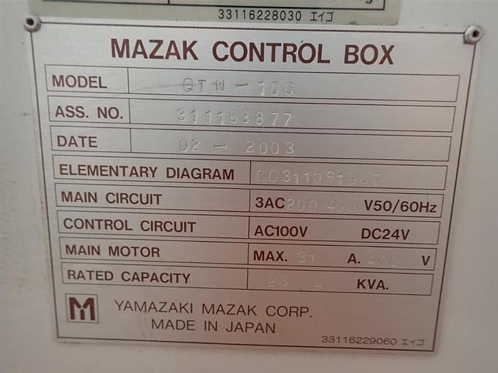 Used 2003 Mazak Nexus QTN 100