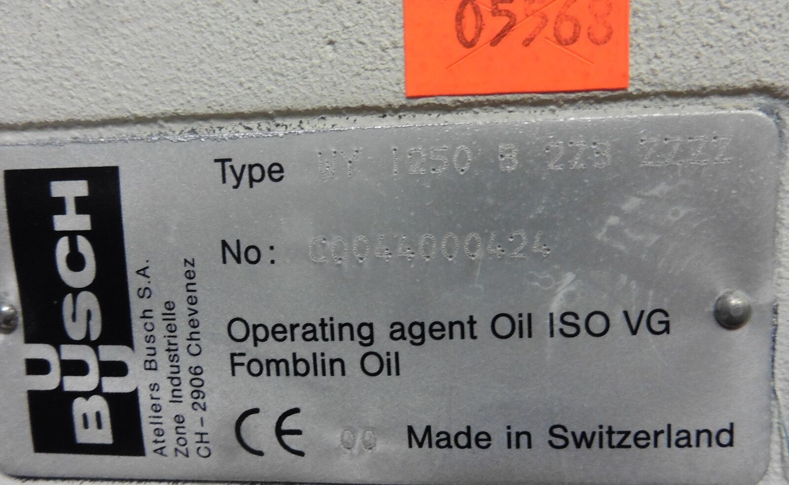 Used Busch Cobra DS 80 Vacuum Pump w/ WY 1250 Booster Pump