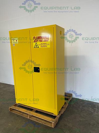 Used Eagle Manufacturing Model 4510 45 Gallon Flammable Liquid Storage Cabinet w/ Soft Close Doors