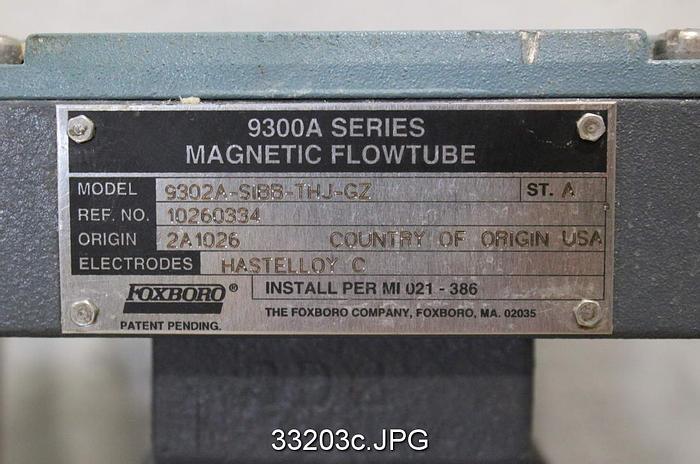 Used Foxboro 9300 2" Magnetic Flow Tube #33203