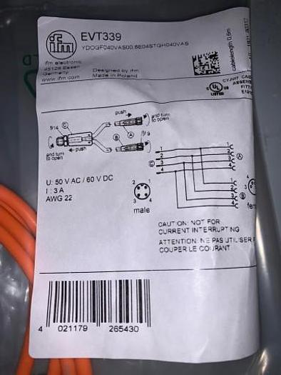 IFM connecting cable EVT 339