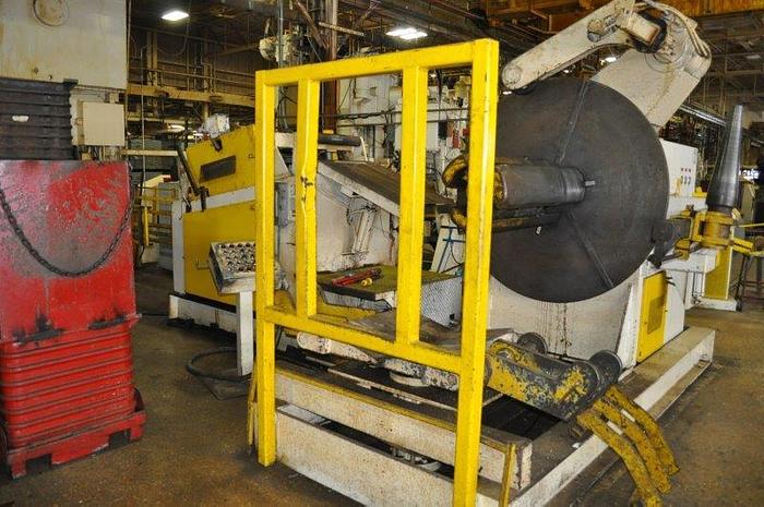 Used 15,000# AMERICAN A STEEL LINE MOTORIZED MOVING BASE UNCOILER