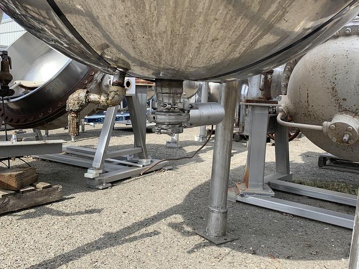 Used 400 Gallon Stainless Steel Jacketed Steam Mix Kettle