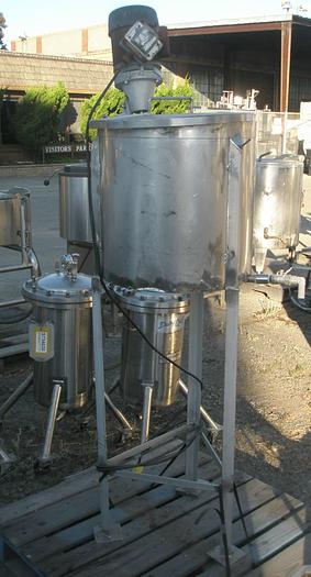 Used Tank, 15 Gallon, 316 Stainless Steel, 20" X 20", Agitated, FT/FB, #S734563