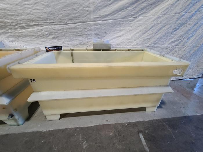 Used Polypro Tank Double Wall side and bottom support 70" x 28" x 29" Built-in Exhaust Duct