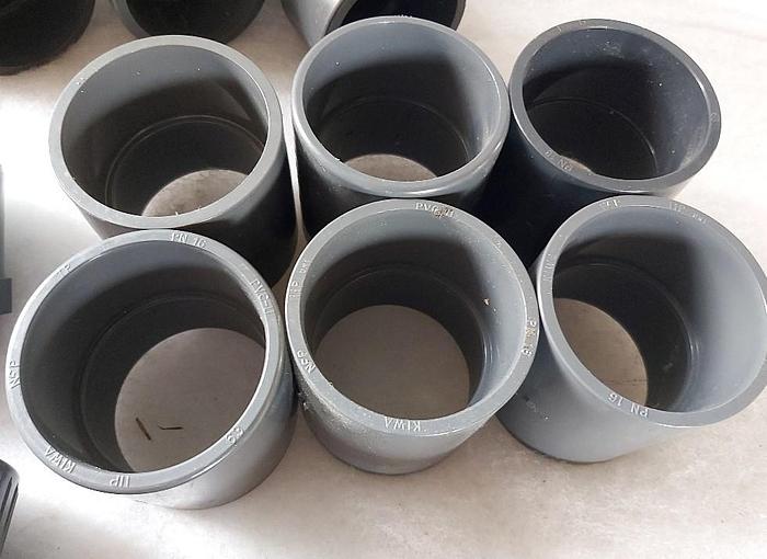 33 Stück Klebefittinge, PVC U, d63mm, s6.3, PN 16, DN50mm, GF, neu