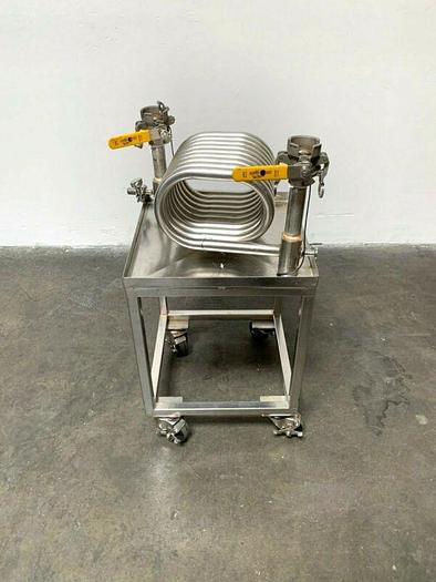 Used Exergy Incorporated 00644-3 Stainless Steel Heat Exchanger on Rolling Cart