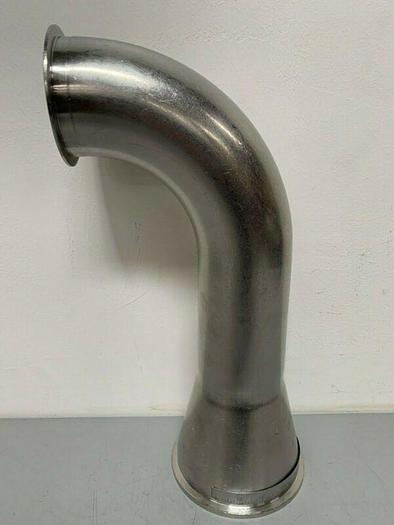 Used Stainless Steel 90 Degree Reducer w/ Sanitary Fittings 4.5" to 6.5"