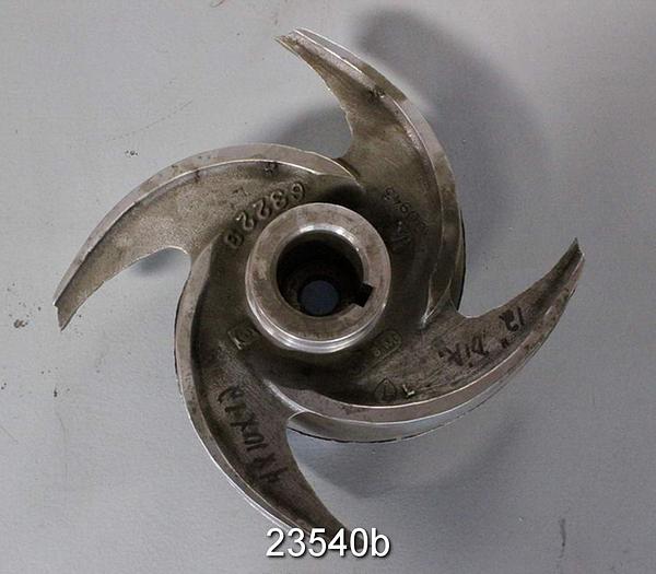 Used Goulds 3175 Impeller, 3175S, 4X10X12, 4 Vanes, 12" Diameter #23540