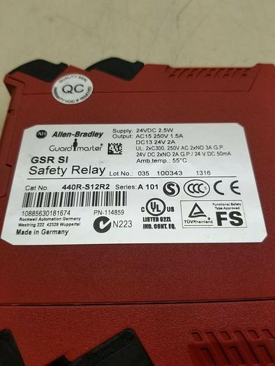 Used Allen Bradley 440R-S12R2 Ser A