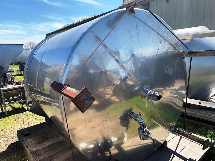 Used Tank, 1,750 Gallon, S/st, 78" x 84", CB #S743940