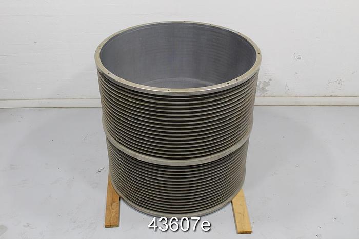 Unused Voith MSS 15/15 Stainless Steel Pressure Screen Basket, .006" Slots #43607