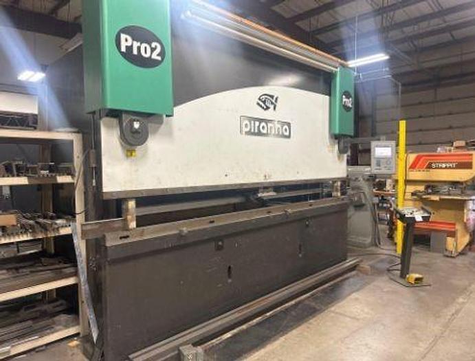 Used 12' MEGA PIRANHA "PRO 2" 200TON CNC HYDRAULIC PRESS BRAKE for