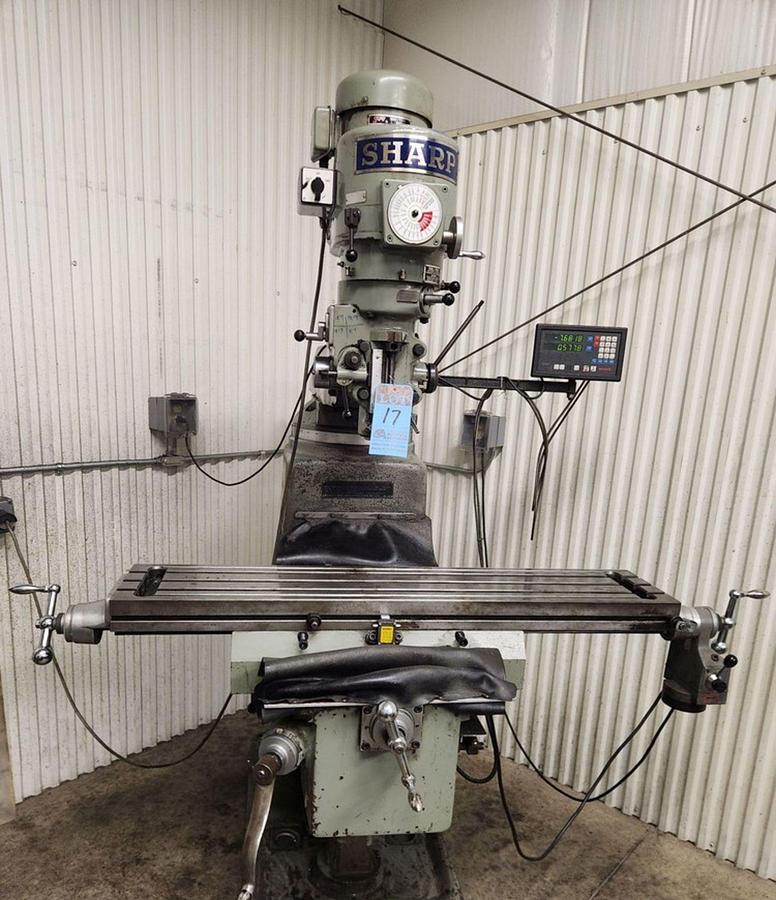 Used 3 HP Sharp Variable Speed Vertical Mill - #30701