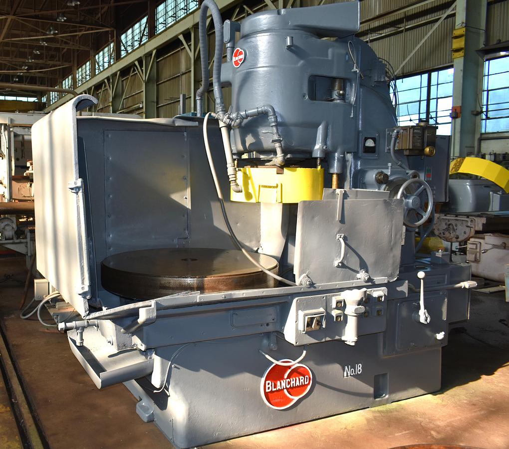 Used 42" BLANCHARD "18-42" VERTICAL-SPINDLE ROTARY SURFACE GRINDER w/SEGMENTED GRINDING WHEEL - 35 HP MOTOR - COOLANT SYSTEM (BUILT-IN)