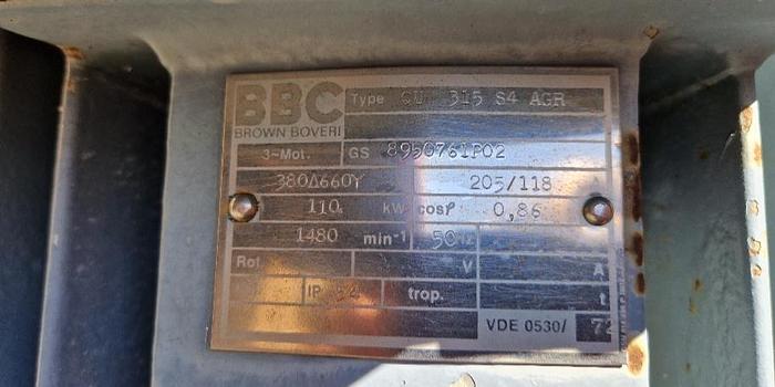 Gebraucht BBC Brown Boveri 110kW Elektromotor