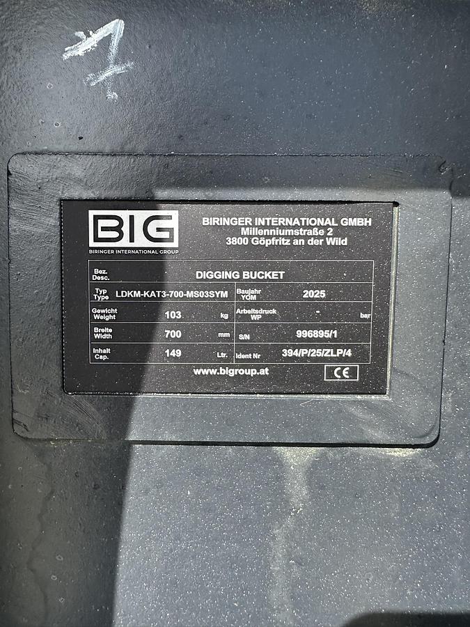 2025 BIG Tieflöffel 70cm mit MS03 Symblock Aufnahme