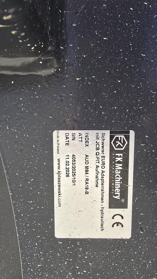 FK Machinery Hydraulischer Adapter JCB Q-Fit auf Euro