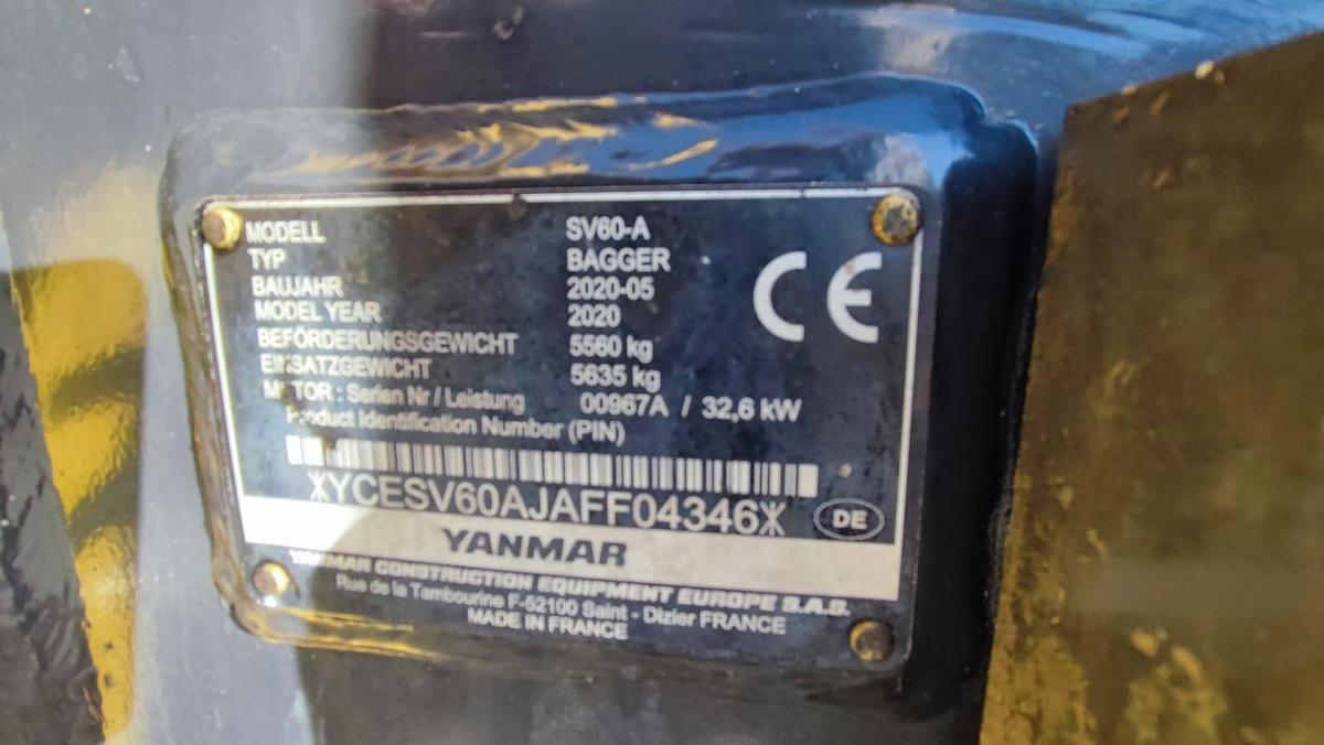 Gebraucht 2020 Yanmar SV60-A Bagger