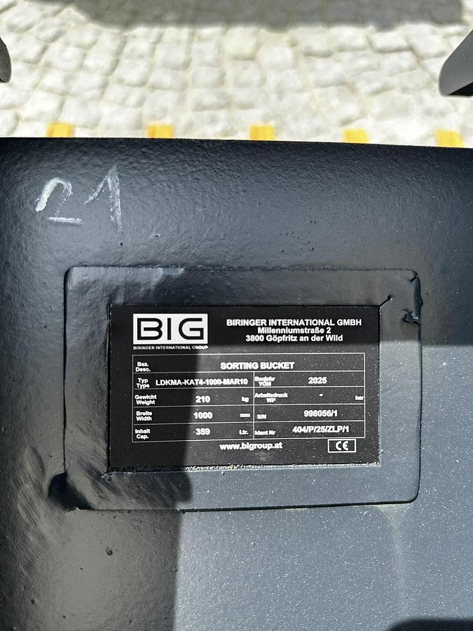 2025 BIG Sortierlöffel 100cm mit Martin M10 Aufnahme