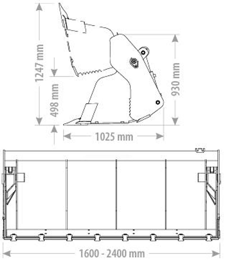 FK Machinery Klappschaufel 4in1 Maxi 240 cm
