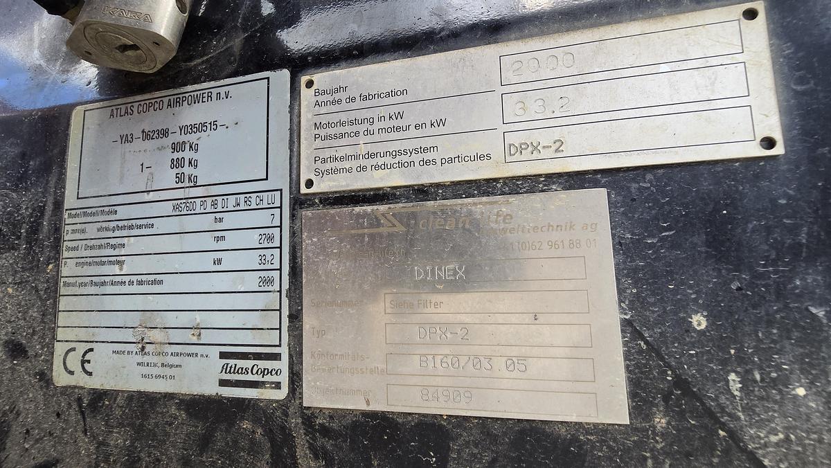 Gebraucht 2000 Atlas Copco XAS 76 Dd