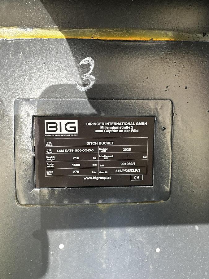 2025 BIG Böschungslöffel 160cm mit OQ45-5 Aufnahme