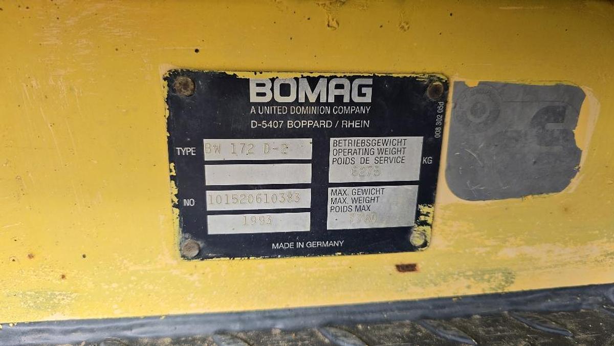 Gebraucht 1993 Bomag BW172D-2 Rüttel/Vibrationswalze