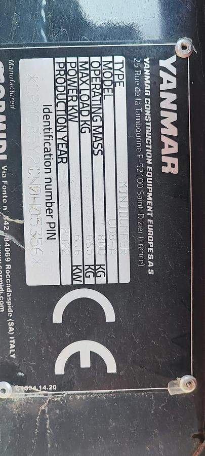 Gebraucht 2022 Yanmar C08-A Minidumper