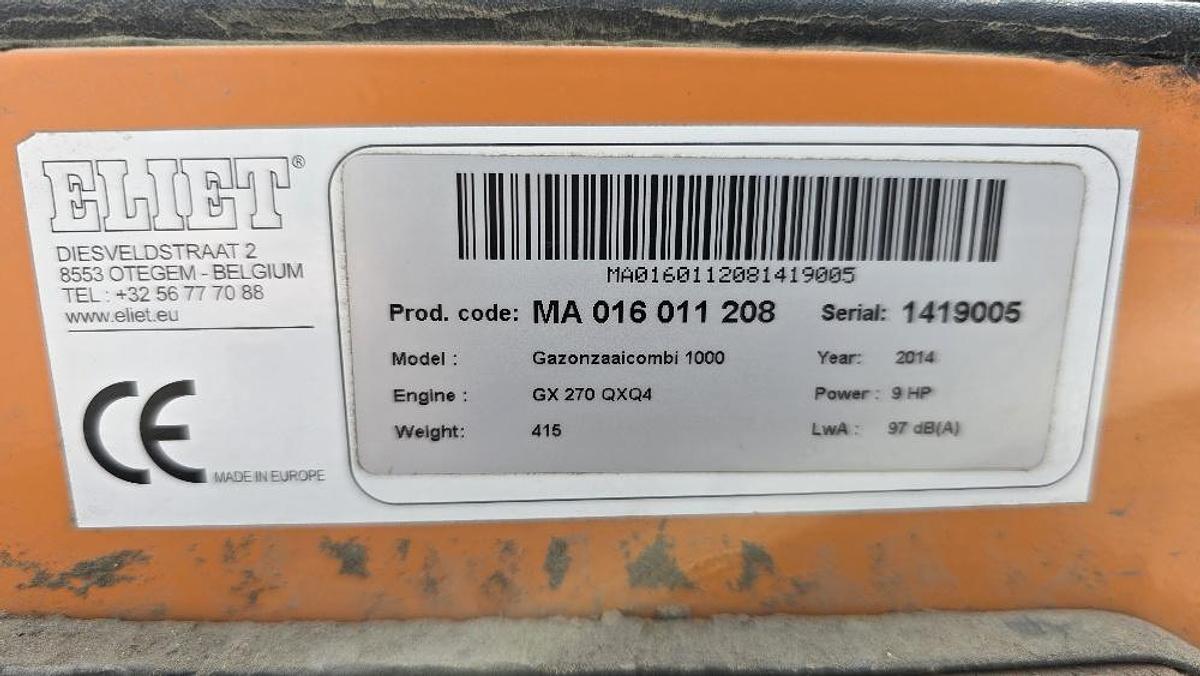 Gebraucht 2014 Rasenbaumaschine GZC - 1000 ELIET