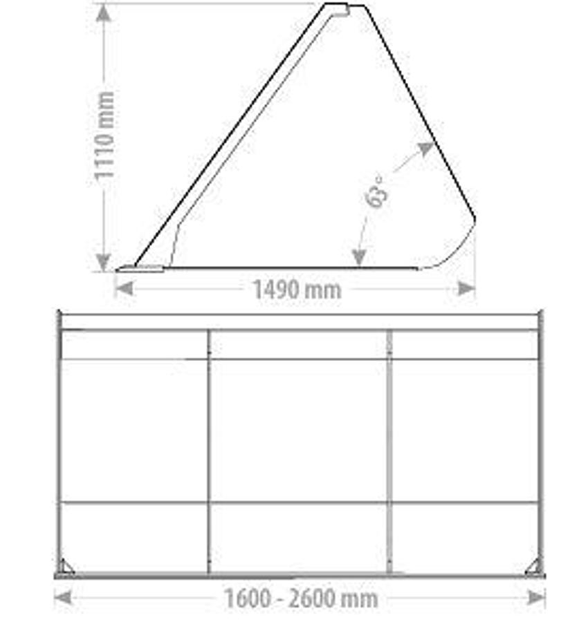 BIG Schwergutschaufel 240cm mit Dieci Aufnahme